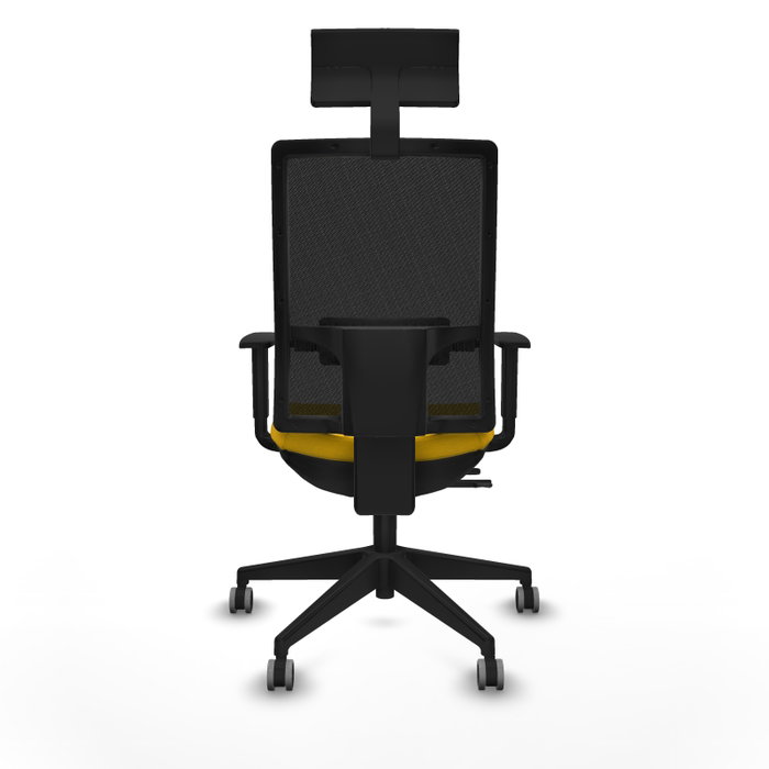 Piqueras y Crespo Chaise de Bureau Horna Jaune avec Appui-tête Piqueras y Crespo Chaise de Bureau Horna Jaune avec Appui-tête