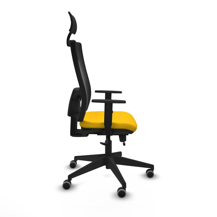 Piqueras y Crespo Chaise de Bureau Horna Jaune avec Appui-tête Piqueras y Crespo Chaise de Bureau Horna Jaune avec Appui-tête