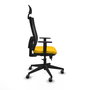 Piqueras y Crespo Chaise de Bureau Horna Jaune avec Appui-tête
