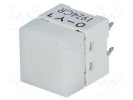 Aratas Commutateur de clavier blanc avec LED jaune SPST-NO