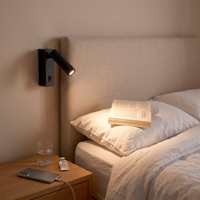 Applique murale de lecture orientable « Halo » 3 W avec puce CREE