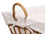 Kipit Panier Rectangulaire avec Anses Naturel 45 x 26 x 31 cm Tissu Polyester Coton et Plastique (Set de 12)