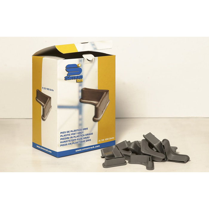 Pieds Simon Rack Gris ABS Carré (100 Unités)