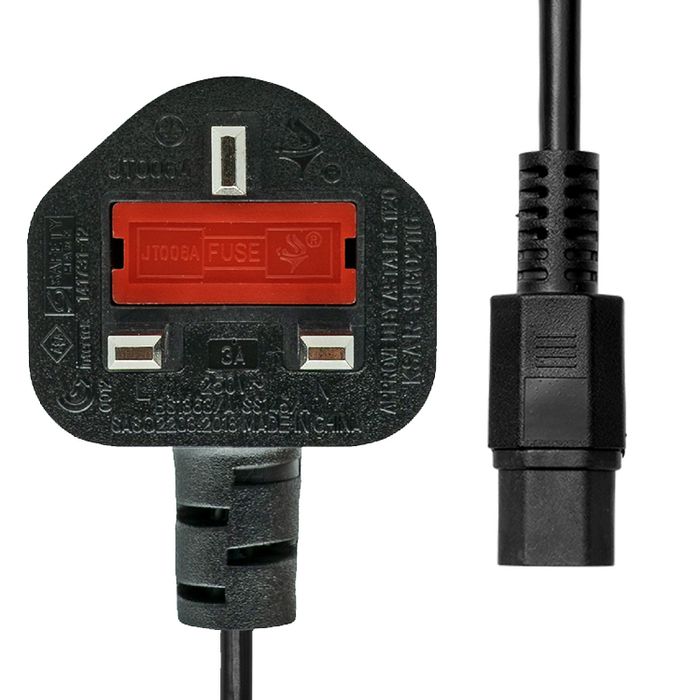 ProXtend Câble d'alimentation UK vers C15 1M Noir - Cordon secteur pour équipements informatiques et électriques