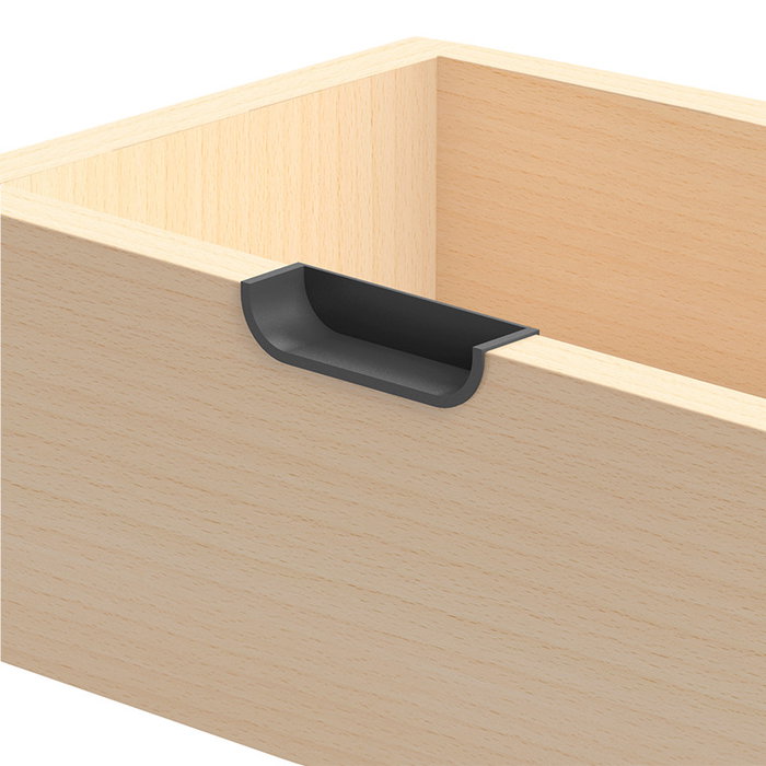 Trentadue Poignée Encastrable Pokyo C65 L130 Noir SP22-SP30 pour Meubles