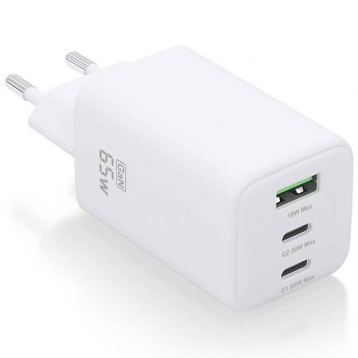 Chargeur mural Aisens ASCH-65W3P041-W Blanc Multicouleur 65 W