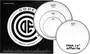 CODE Tom Pack Code Dna Blanco Rock / American Fusion (10,12,16" + Dna 14") - Peaux de Batterie Vintage Blanc Rugueux 10 mil