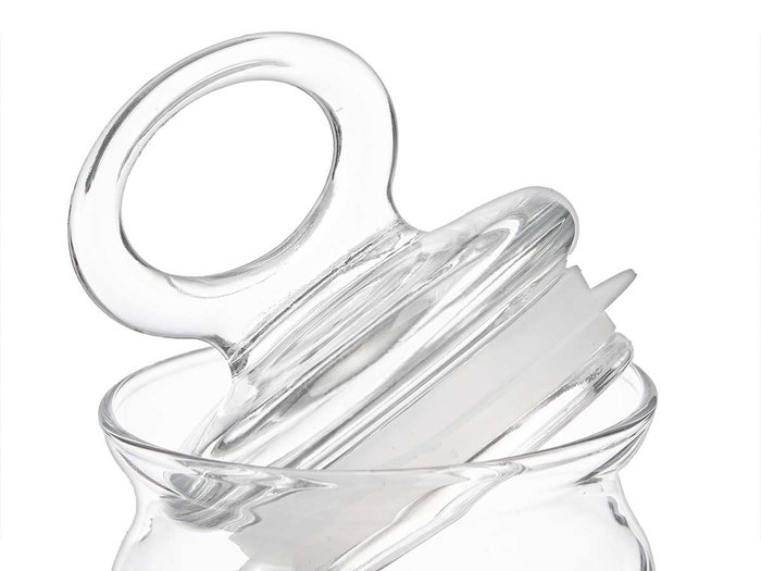 Pasabahce Tarro Kitchen 240 ml, Verre Transparent 6.4x13.5x6.4 cm, Silicone, Passe au Lave-vaisselle (Set de 8)