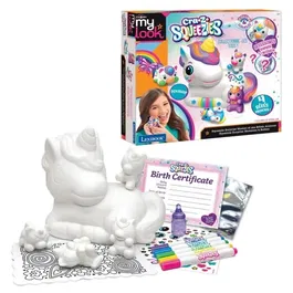 Crazart Lexibook Squeezie surprise maman et ses bébés animaux avec 4 figurines à colorier et accessoires cachés, licorne, ours, chat, chien