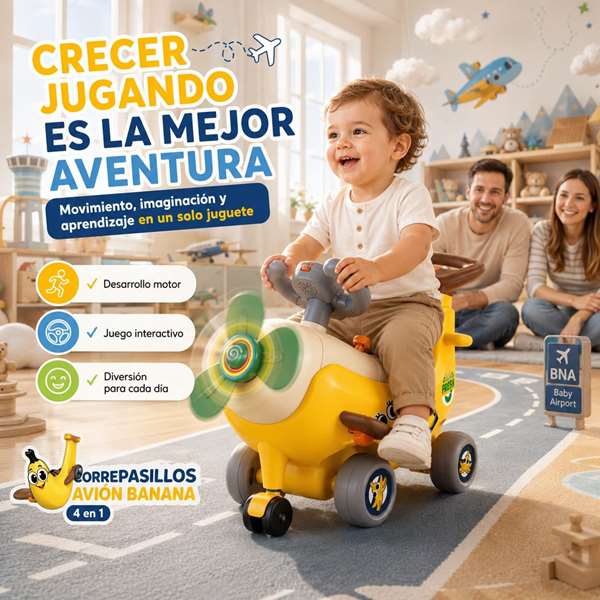 Hola Correpasillos Avión Banana 4 en 1 Hola Correpasillos Avión Banana 4 en 1