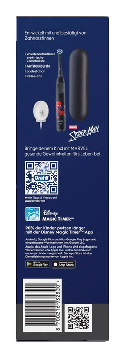 Oral-B iO Kids Spiderman 6+ avec étui - Noir