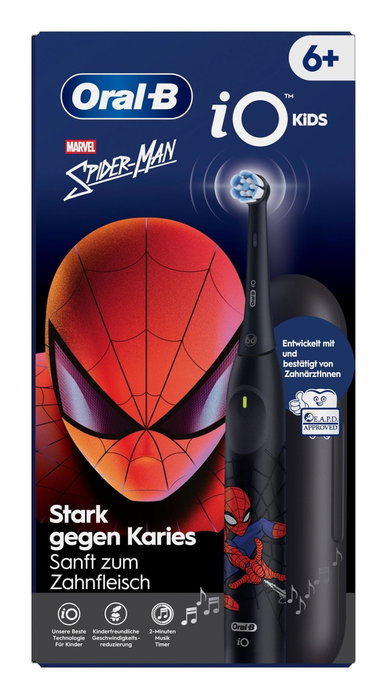 Oral-B iO Kids Spiderman 6+ avec étui - Noir