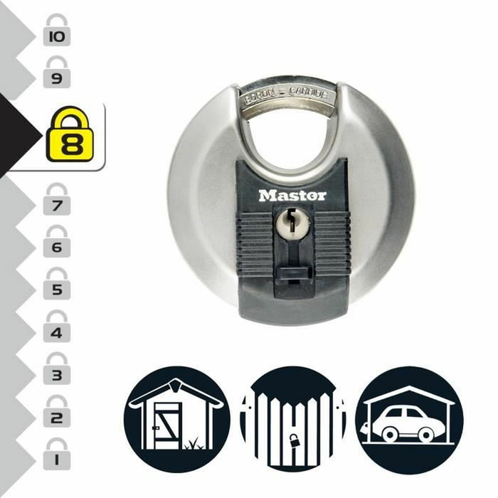 Master Lock Lot de 2 Cadenas M40EURT en Acier Inoxydable 70 mm