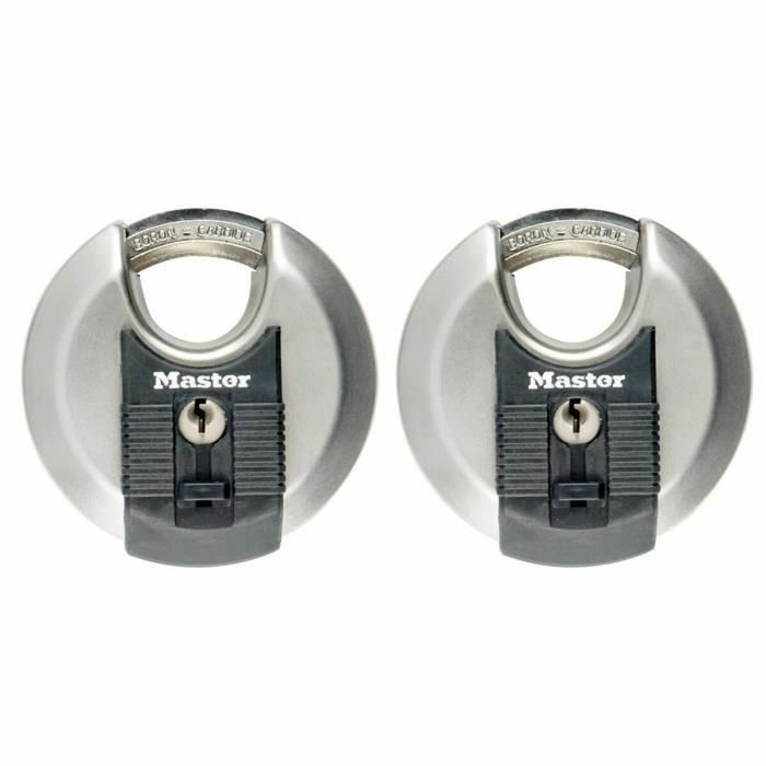 Master Lock Lot de 2 Cadenas M40EURT en Acier Inoxydable 70 mm