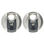 Master Lock Lot de 2 Cadenas à Disque M40EURT en Acier Inoxydable 70 mm
