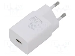 BASEUS Chargeur USB blanc 20W USB C Power Delivery