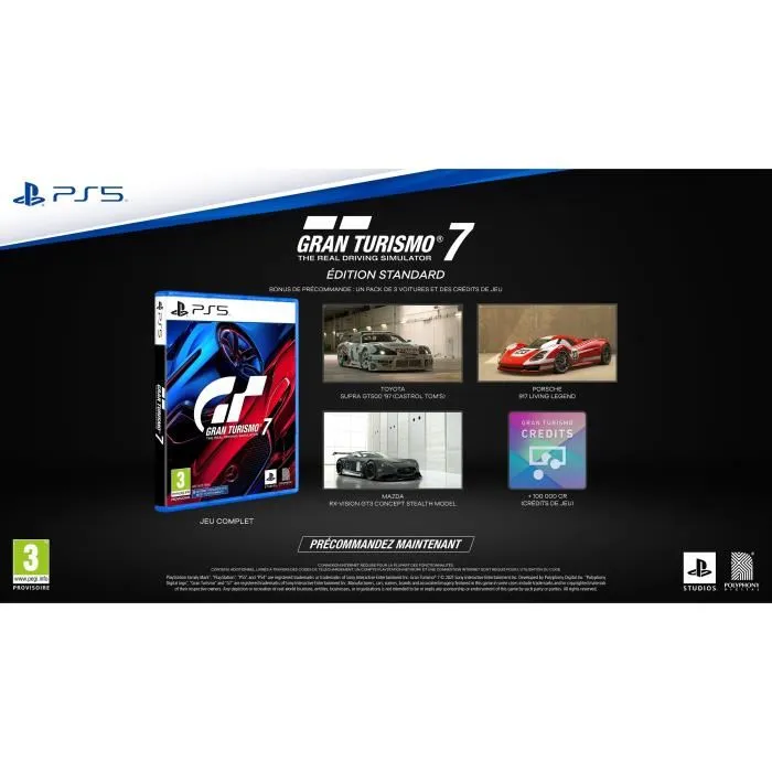 Sony PlayStation 5 Gran Turismo 7 - Jeu vidéo de course automobile pour PS5 - Collection, optimisation, photos, livrées, arcade