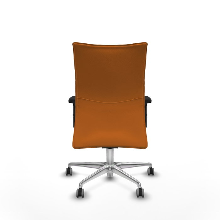 Piqueras Y Crespo Chaise de bureau Albacete, Similicuir Orange, Mécanisme Synchrone