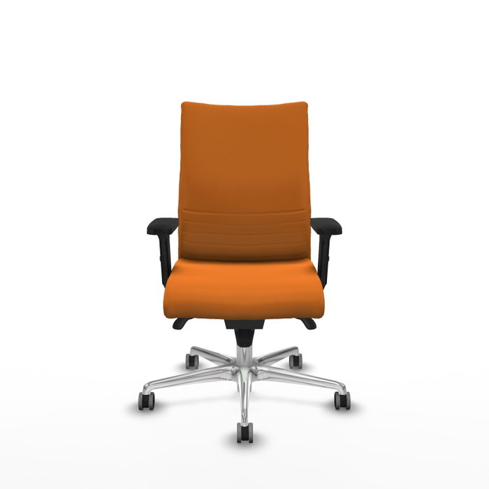 Piqueras Y Crespo Chaise de bureau Albacete, Similicuir Orange, Mécanisme Synchrone