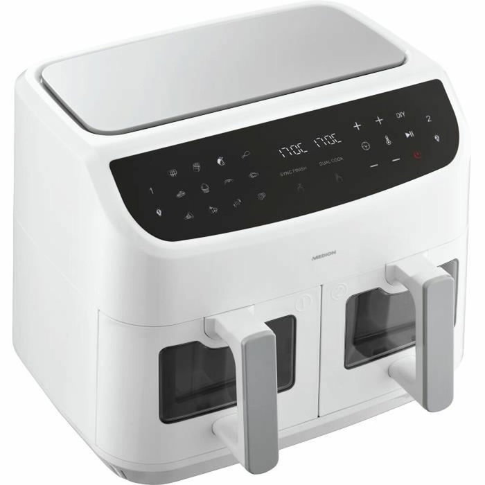 Medion P20 XXL Twin Blanc, Friteuse à Air Chaud 8,7 L, 2600 W Medion P20 XXL Twin Blanc, Friteuse à Air Chaud 8,7 L, 2600 W