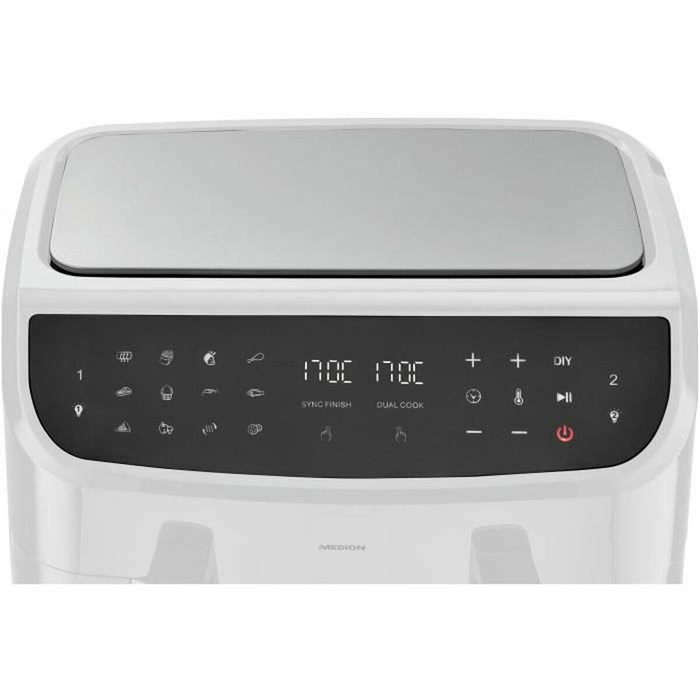 Medion P20 XXL Twin Blanc, Friteuse à Air Chaud 8,7 L, 2600 W Medion P20 XXL Twin Blanc, Friteuse à Air Chaud 8,7 L, 2600 W