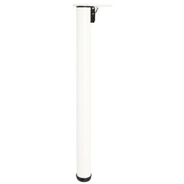 HERRAJES ALK Pata de mesa plegable blanche R9010 avec hauteur réglable