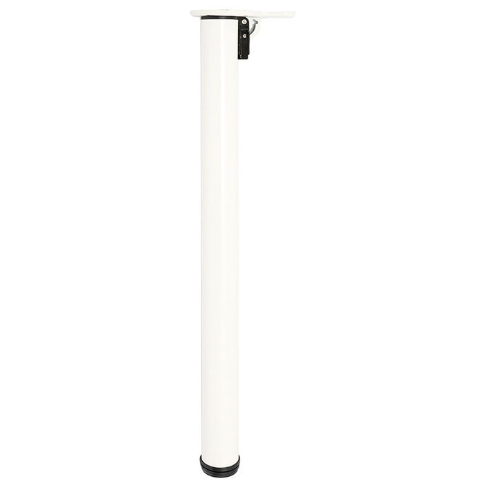HERRAJES ALK Jambe de table pliable Ø50 H710 Blanco R9010 Réglable 710-740mm HERRAJES ALK Jambe de table pliable Ø50 H710 Blanco R9010 Réglable 710-740mm