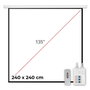Phoenix Technologies Pantalle Électrique de Projection 135" 2,40 x 2,40 m Mural/Plafond 1:1 4:3 16:9