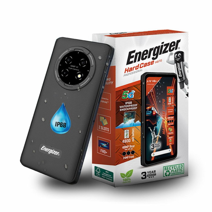 Téléphone portable pour personnes âgées Energizer H67GEU 6,78" 4 GB RAM 128 GB Noir