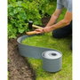 Nature Bordure de jardin en polyéthylène gris 7,5 cm x 10 m