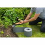 Nature Bordure de jardin en polyéthylène gris 7,5 cm x 10 m