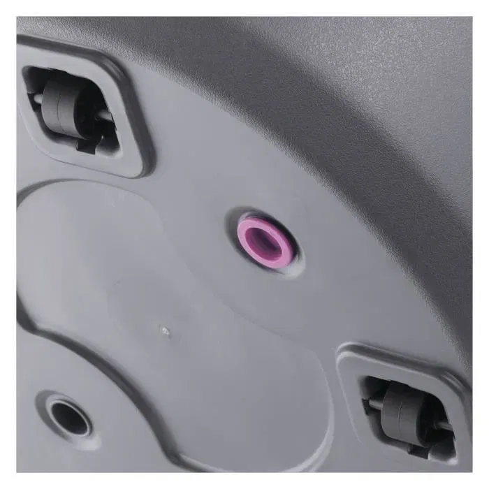 Deroma Origin Pot de fleurs avec roulettes, 85 L - 57.5 * 48 cm - Plastique recyclé résistant aux UV et au gel, Couleur gris