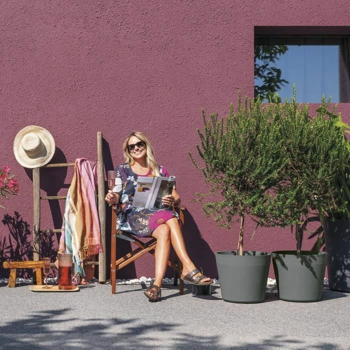 Deroma Pot de fleurs Origin 85 L Gris avec roulettes Deroma Pot de fleurs Origin 85 L Gris avec roulettes