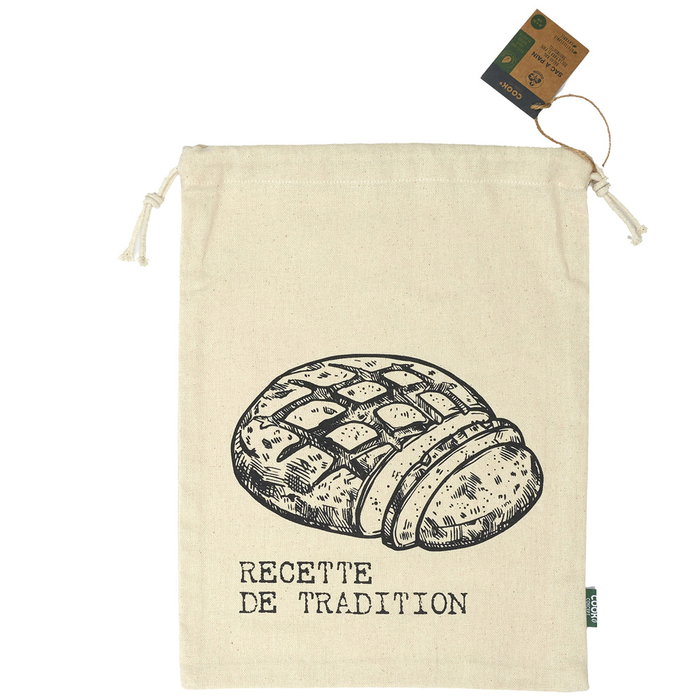 Cook Concept Sac à pain en coton 26x36 cm