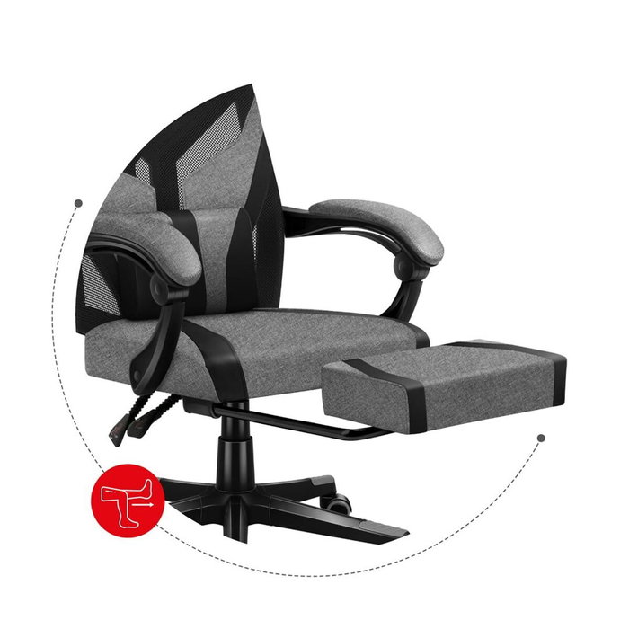Huzaro Combat 5.0 Chaise de jeu Noir Gris