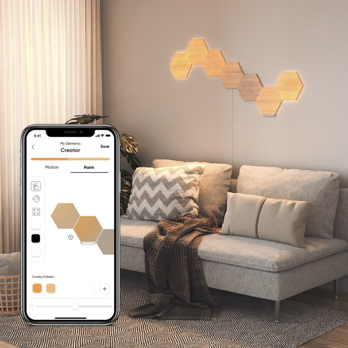 Nanoleaf Elements Hexagons Expansion Pack 3PK, Bois Nanoleaf Elements Hexagons Expansion Pack 3PK, Bois