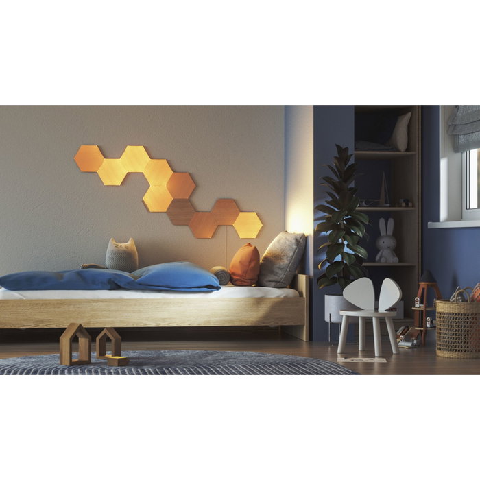 Nanoleaf Elements Hexagons Expansion Pack 3PK, Bois Nanoleaf Elements Hexagons Expansion Pack 3PK, Bois