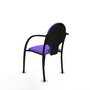 Piqueras Y Crespo Chaise Hellín Lila avec Accoudoirs Fixes