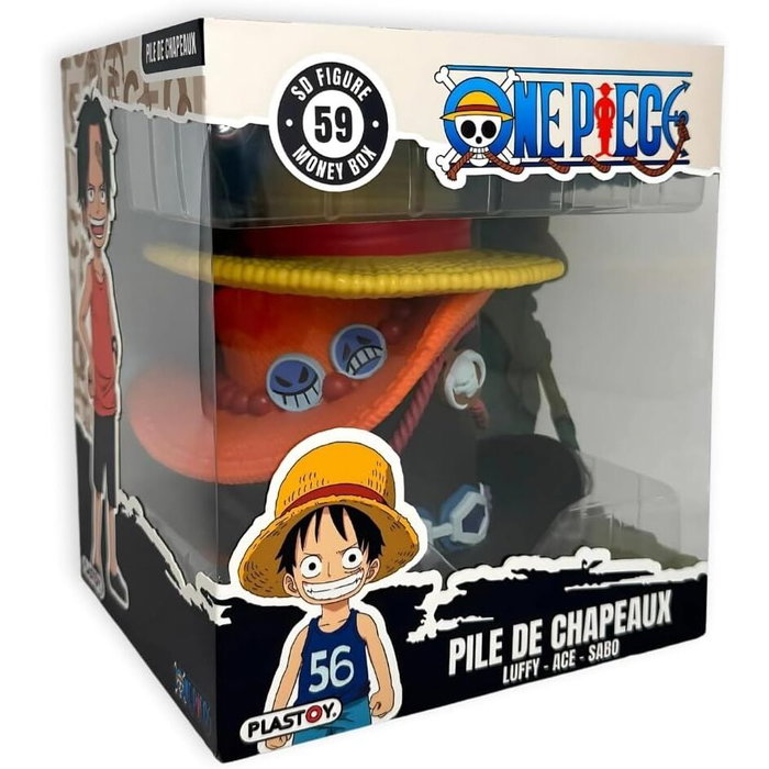 PLASTOY - Tirelire Figurine Pila avec Chapeaux One Piece - 16 cm