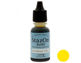 Tsukineko STAZON Recharge d'encre Jaune tournesol 15ml