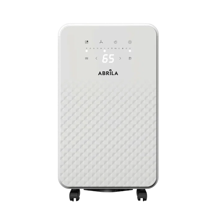 Doris Déshumidificateur 10L/jour, Réservoir 2L, 3 Modes (Normal, Séchage, Veille), Minuteur 24h, Mémoire, Auto-arrêt, 49x28x20cm, 270W