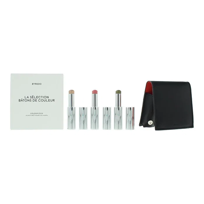 Byredo Orange Set avec 3 Bâtons de Couleur et Pochette en Cuir Byredo Orange Set avec 3 Bâtons de Couleur et Pochette en Cuir