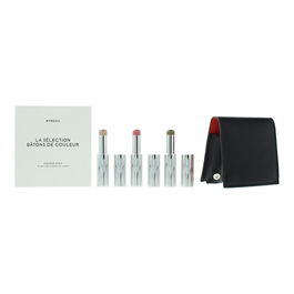 Byredo - Coffret Orange Set : 3 Bâtons de Couleur Multifonctions (Ombre à Paupières) Solar Flare, Kumato Face, Flower Play - 3.5 g chacun + Étui en Cuir Cadeau