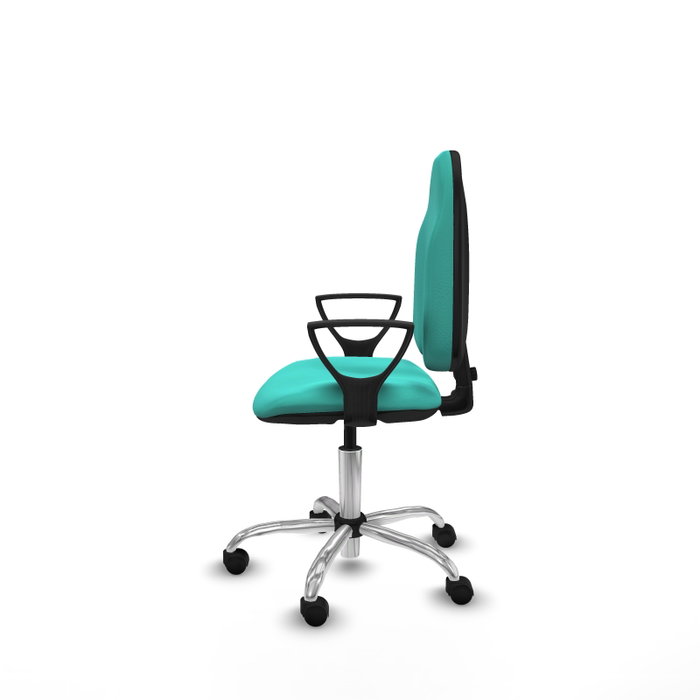 PIQUERAS Y CRESPO Chaise de bureau Algarra en similicuir turquoise avec mécanisme de contact permanent PIQUERAS Y CRESPO Chaise de bureau Algarra en similicuir turquoise avec mécanisme de contact permanent