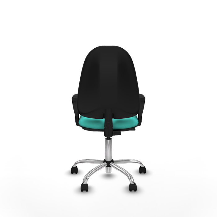 PIQUERAS Y CRESPO Chaise de bureau Algarra en similicuir turquoise avec mécanisme de contact permanent PIQUERAS Y CRESPO Chaise de bureau Algarra en similicuir turquoise avec mécanisme de contact permanent