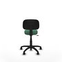 PIQUERAS Y CRESPO Chaise de bureau Llanos vert émeraude sans accoudoirs