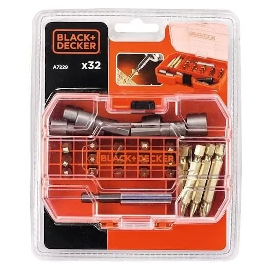 Black + Decker Coffret perçage/vissage A7229-XJ 32 pièces Black + Decker Coffret perçage/vissage A7229-XJ 32 pièces
