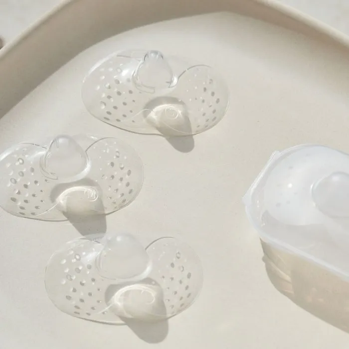 MAM Bouts de sein en silicone Taille M Lot de 2 avec boîte de stérilisation