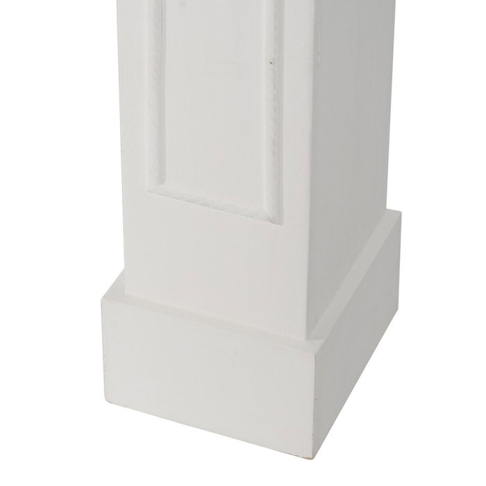 BigBuy Home Façade de cheminée Blanc Bois d'épicéa et MDF 105 x 17 x 103 cm