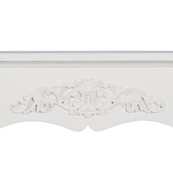BigBuy Home Façade de cheminée Blanc Bois d'épicéa et MDF 105 x 17 x 103 cm